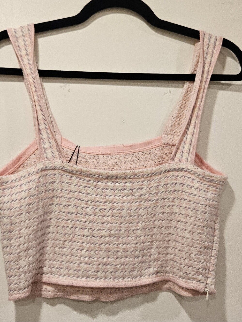 SANDRO Daniella Tweed Cropped Top Rose Pink $220 Paris Size Small NWT - Picture 8 of 16